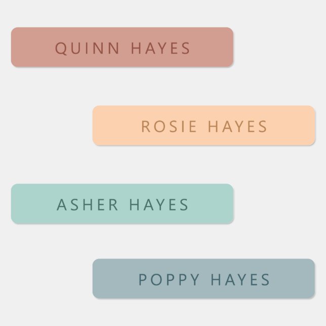 Dusty Boho Name Labels (Group)