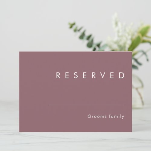 Dusty Boho  Purple Reserved Sign