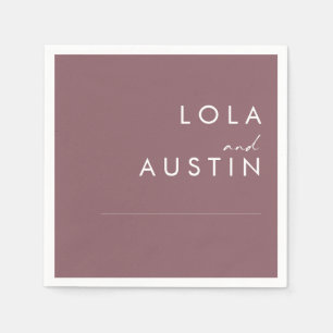 Dusty Boho Purple Wedding Napkins