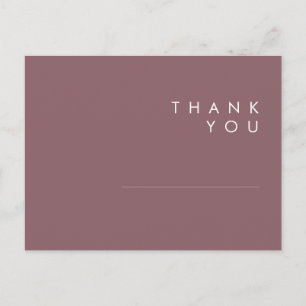 Dusty Boho Purple Wedding Thank You Postcard