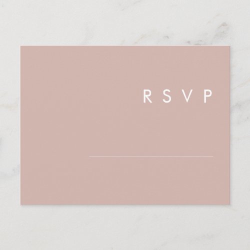 Dusty Boho  Rose and Purple Menu Choice RSVP Card