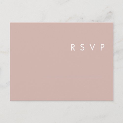 Dusty Boho  Rose and Purple Song Request RSVP Postcard