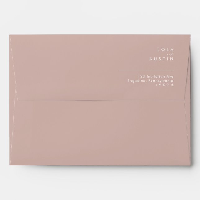 Dusty Boho | Rose and Purple Wedding Invitation Envelope (Back (Top Flap))