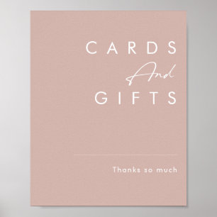 Dusty Boho Rose Cards and Gifts Sign