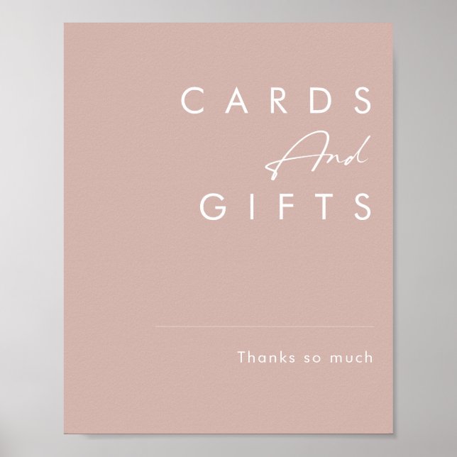 Dusty Boho | Rose Cards and Gifts Sign (Front)