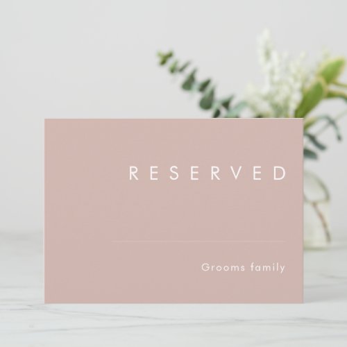 Dusty Boho  Rose Reserved Sign