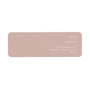 Dusty Boho Rose Return Address Label