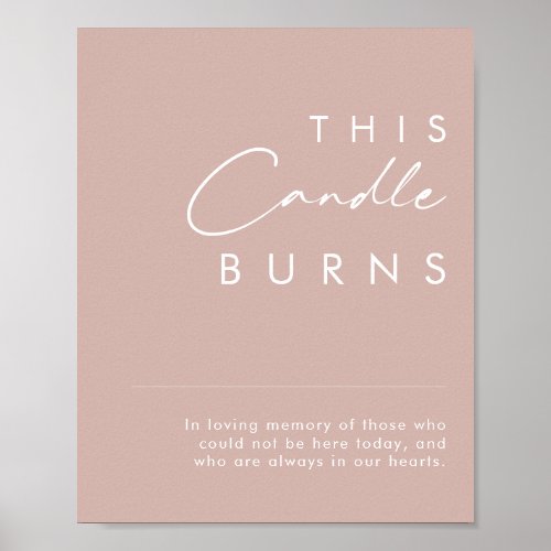Dusty Boho  Rose This Candle Burns Sign