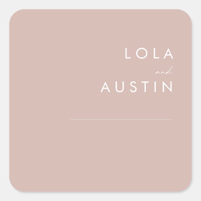 Dusty Boho | Rose Wedding Envelope Seals (Front)