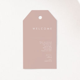 Dusty Boho | Rose Wedding Welcome Gift Tags