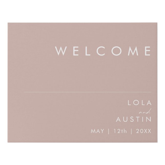 Dusty Boho | Rose Welcome Faux Canvas Print (Front)