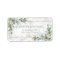Dusty Botanical Greenery Gold Marble Address
