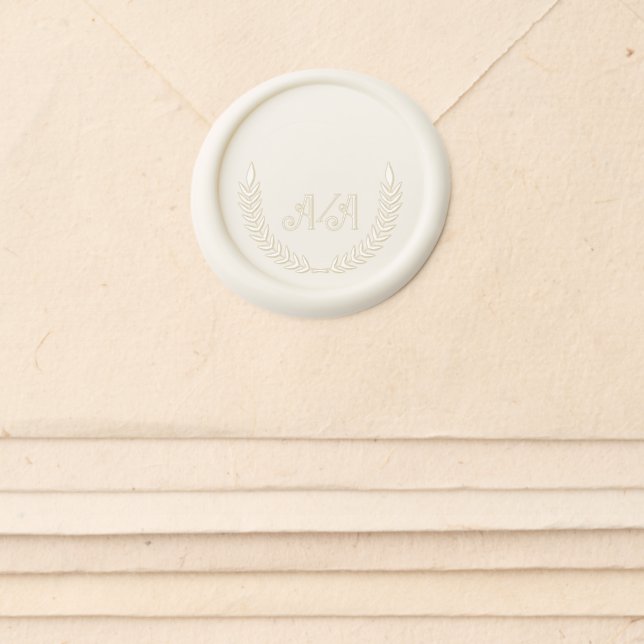 Dusty Burgundy Magnolia Wedding Set  Wax Seal Sticker (Front)