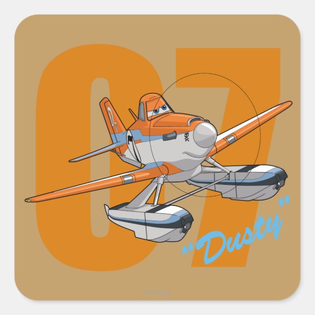 Dusty Character Art Square Sticker (Front)