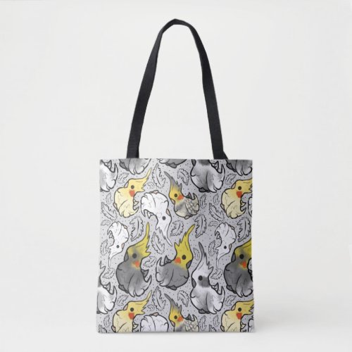 Dusty Cockatiels Tote Shopping  Bag