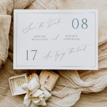 Dusty Cottage Save the Date Wedding Announcement