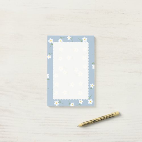 Dusty Daisy Floral Sticky Notes | Cute Botanical