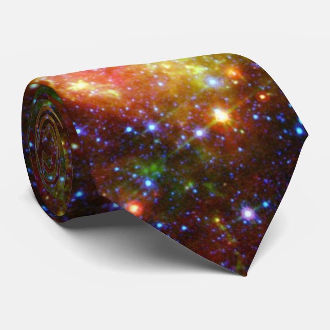 Dusty death of massive star NASA photo Neck Tie (Rolled)