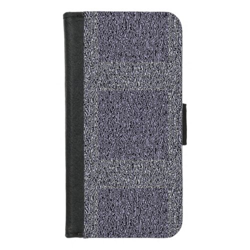 Dusty Deep Grape and Grey Tweed Pattern  iPhone 87 Wallet Case