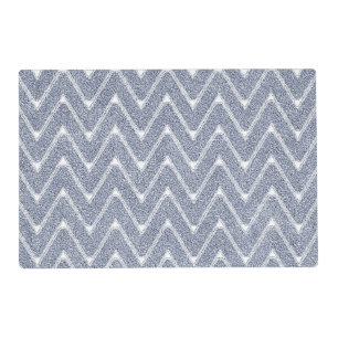 Dusty Denim Blue Chevron Pattern Placemat