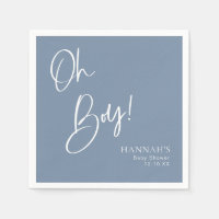 Dusty/ Denim Blue Oh Boy Baby Shower