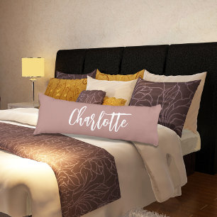 Dusty earth name script body pillow