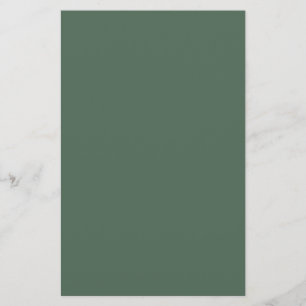 Dusty Eucalyptus Green Solid Color Stationery