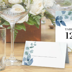Dusty Eucalyptus Watercolor Foliage Wedding Place Card
