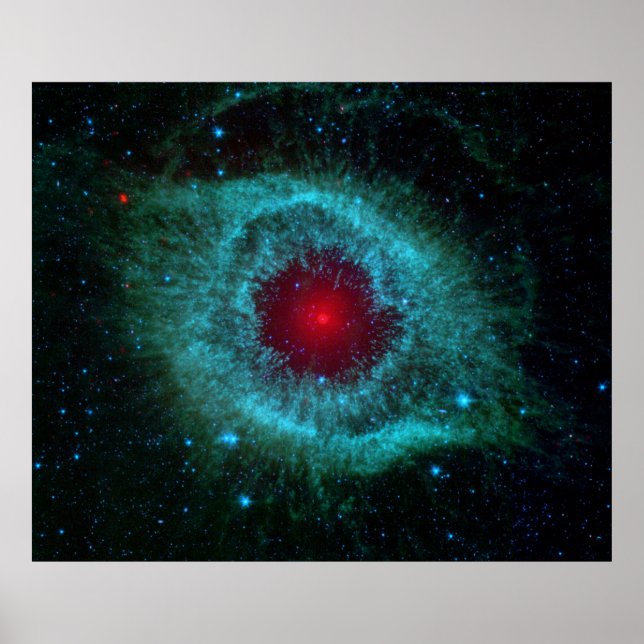 Dusty Eye of Helix Nebula by Spitzer Telescope Poster (Front)