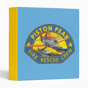 Dusty Fire Rescue Crew Badge 3 Ring Binder