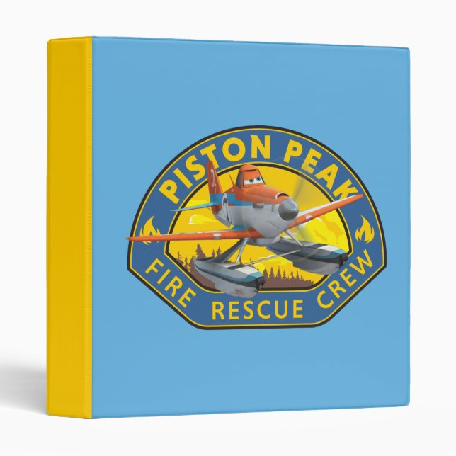 Dusty Fire Rescue Crew Badge 3 Ring Binder (Front/Spine)