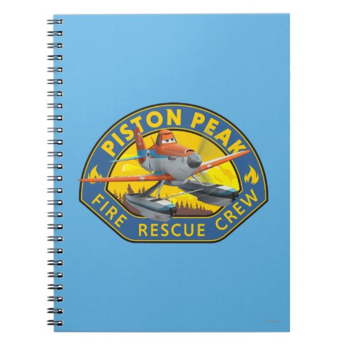 Dusty Fire Rescue Crew Badge Notebook