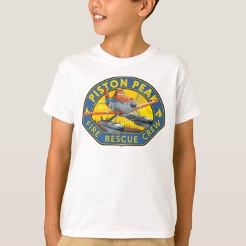 Dusty Fire Rescue Crew Badge T-shirt by OtherDisneyBrands at Zazzle