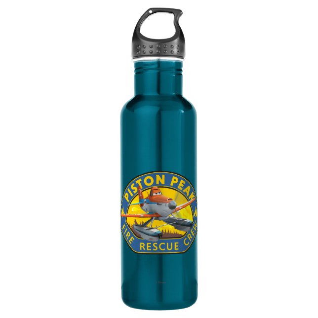 Dusty Fire Rescue Crew Badge Water Bottle (Front)