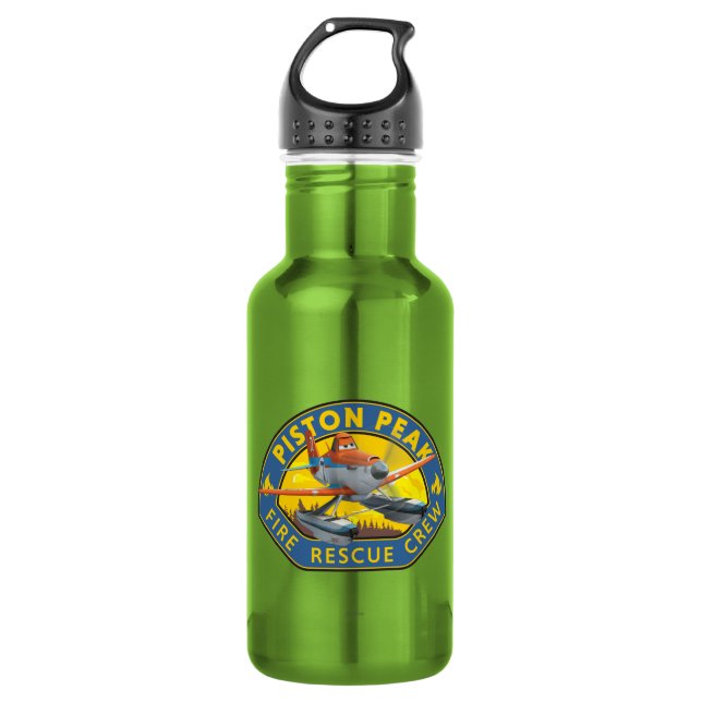 Dusty Fire Rescue Crew Badge Water Bottle (Front)