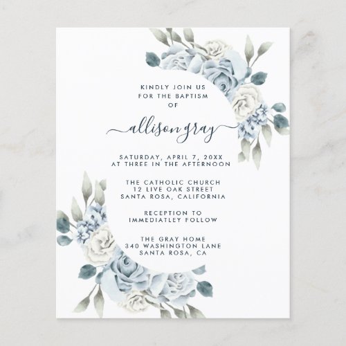 Dusty Floral Baptism 