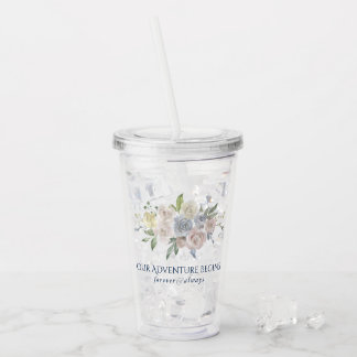 Dusty Floral | Pastel Adventure Begins Keepsake Acrylic Tumbler