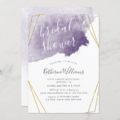 Dusty Gold and Purple ⎥ Bridal Shower Invitation (Front/Back)