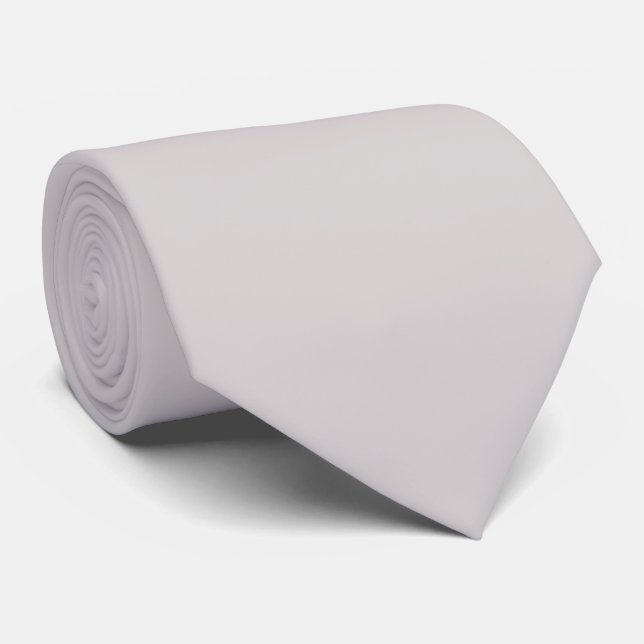 Dusty Gray Soft Pastel Solid Color Neck Tie (Rolled)
