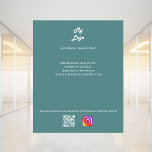 Dusty green business logo qr code instagram flyer<br><div class="desc">Personalize and add your business logo,  name,  address,  your text,  your own QR code to your instagram account. Dusty green colored background.</div>