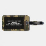 Dusty Green Camo Luggage Tag
