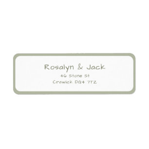 Dusty Green Casual Handwriting Address Labels
