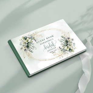 Dusty Green Eucalyptus Bridal Shower Guest Book