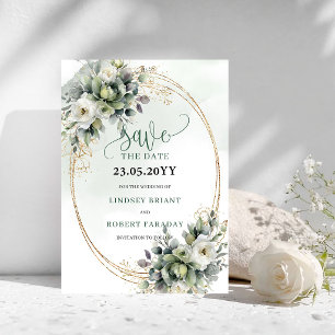 Dusty Green Eucalyptus Greenery Save The Date