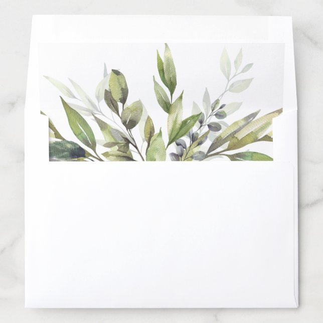 Dusty Green Eucalytus Envelope Liner (In Envelope)