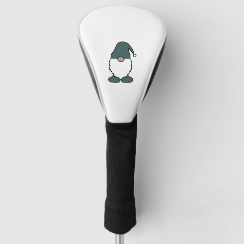 Dusty Green Gray Teal Gnome   Golf Head Cover