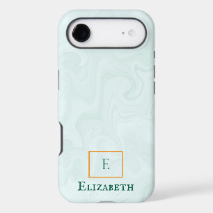 dusty green marble customizable and personalized iPhone 17 air case