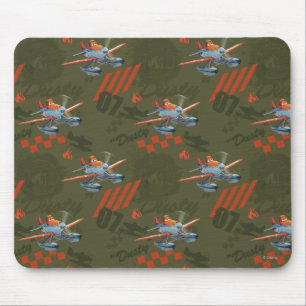 Dusty Green Pattern Mouse Pad