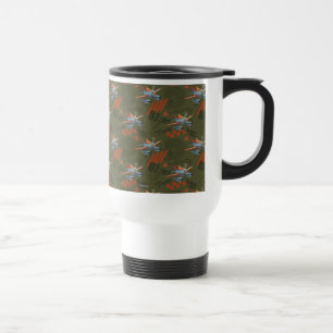 Dusty Green Pattern Travel Mug