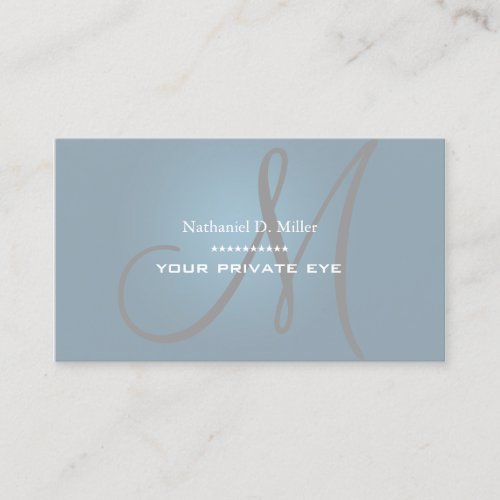 Customize this monogram business card